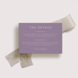 Tarjeta de detalles de Parker Landscape Boda