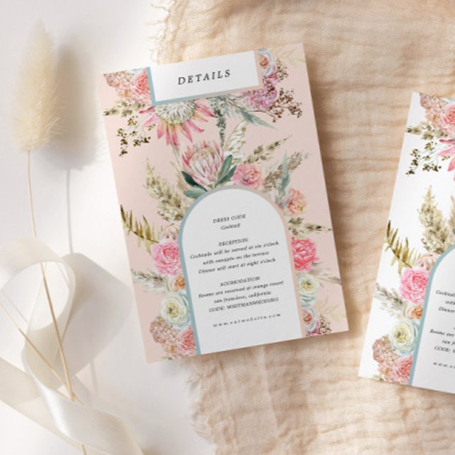 Tarjeta de detalles de recepción de Rubor tropical (Subido por el creador)