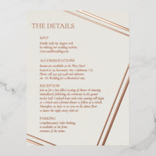 Tarjeta de detalles de Relieve metalizado real Bod
