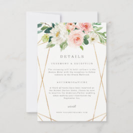 Tarjeta de detalles de romántico de primavera geom