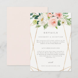 Tarjeta de detalles de romántico de primavera geom