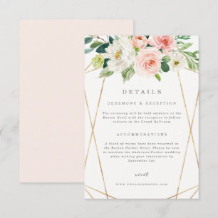 Tarjeta de detalles de romántico de primavera geom