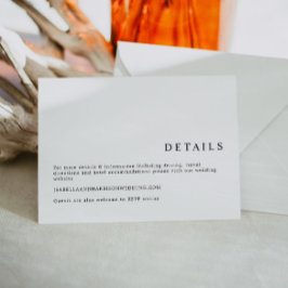 Tarjeta de detalles de serie limpia Minimalista HA