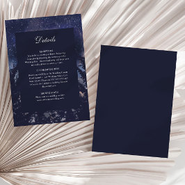 Tarjeta de detalles de Starry Night Forest Boda