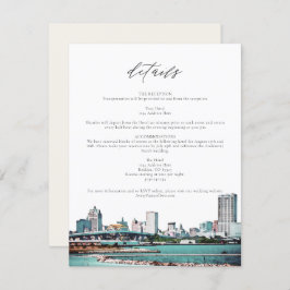 Tarjeta de detalles de viaje de MILWAUKEE WISCONSI