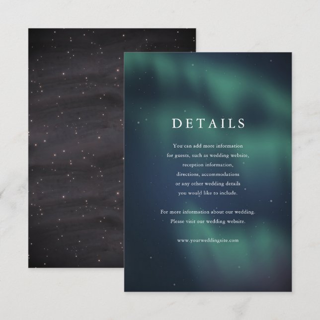 Tarjeta de detalles del Boda Aurora Northern Light (Anverso / Reverso)