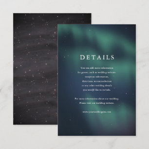 Tarjeta de detalles del Boda Aurora Northern Light