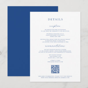 Tarjeta de detalles del Boda azul francés