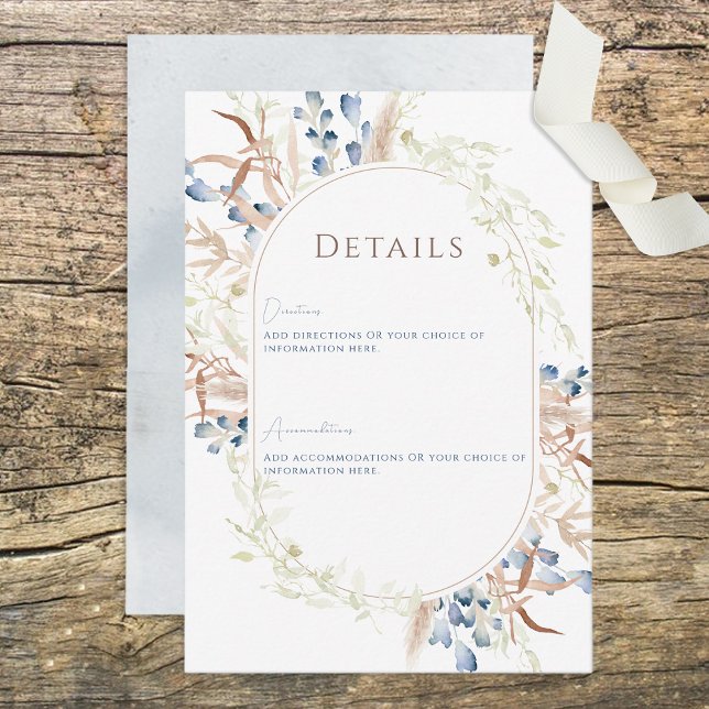 Tarjeta de detalles del Boda blanco de las flores  (Subido por el creador)