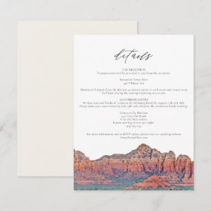 Tarjeta de detalles del Boda bohemio de color de a