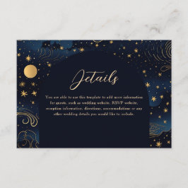 Tarjeta de detalles del Boda Celestial Boho