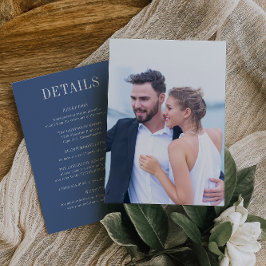 Tarjeta de detalles del Boda costero CAPE COD