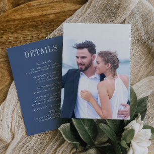 Tarjeta de detalles del Boda costero CAPE COD