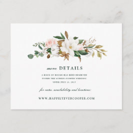 Tarjeta de detalles del Boda de acuarela Magnolia