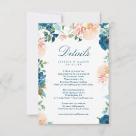 Tarjeta de detalles del Boda de color de agua de l