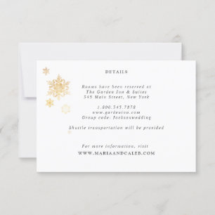 Tarjeta de detalles del Boda de copo de nieve de o