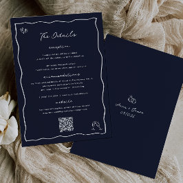 Tarjeta de detalles del Boda de Doodle dibujado a