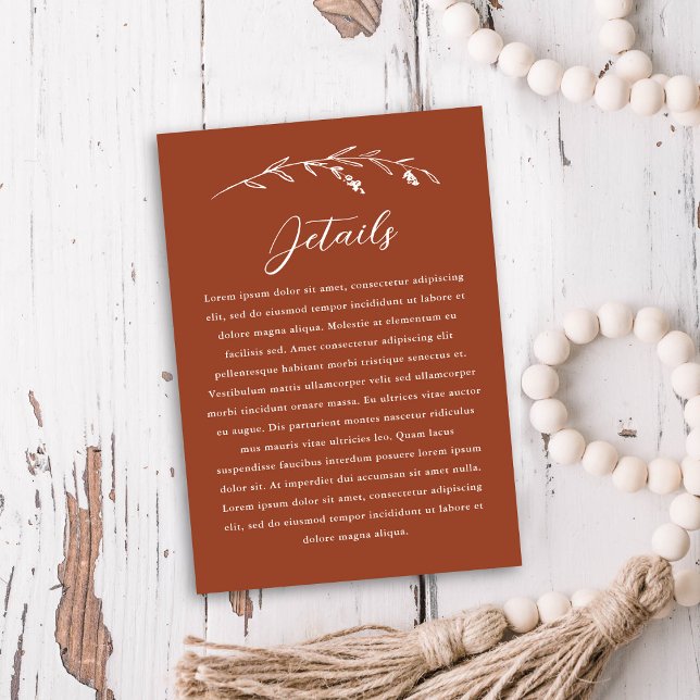 Tarjeta de detalles del Boda de Flor Silvestre Rus (Subido por el creador)