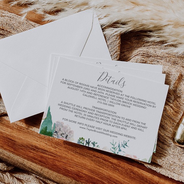 Tarjeta de detalles del Boda de flores románticas  (Subido por el creador)