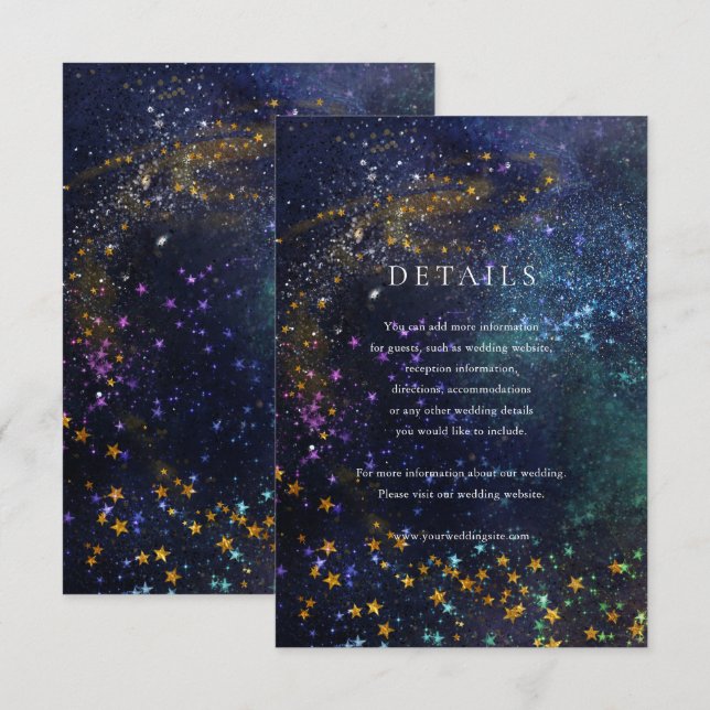 Tarjeta de detalles del Boda de Galaxia Celeste de (Anverso / Reverso)
