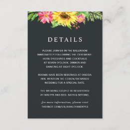 Tarjeta de detalles del Boda de girasol