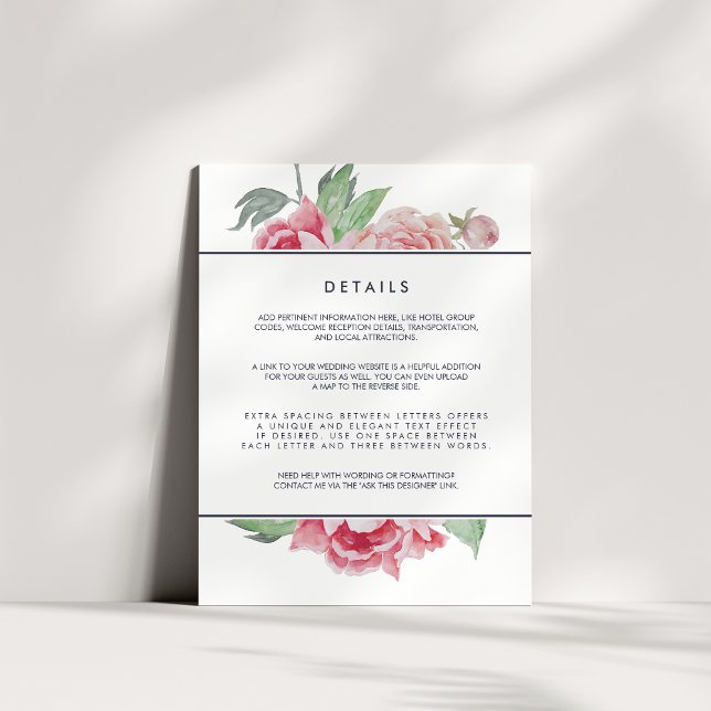 Tarjeta de detalles del Boda de la antigua peonía (Subido por el creador)