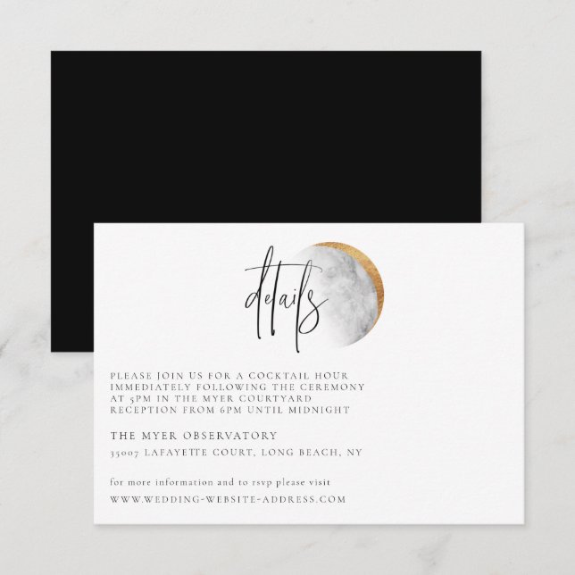 Tarjeta de detalles del Boda de la luna dorada (Anverso / Reverso)
