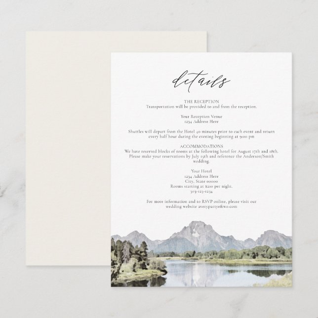 Tarjeta de detalles del Boda de la montaña del PAR (Anverso / Reverso)