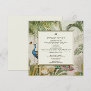 Tarjeta de detalles del Boda de la paleta de pavo