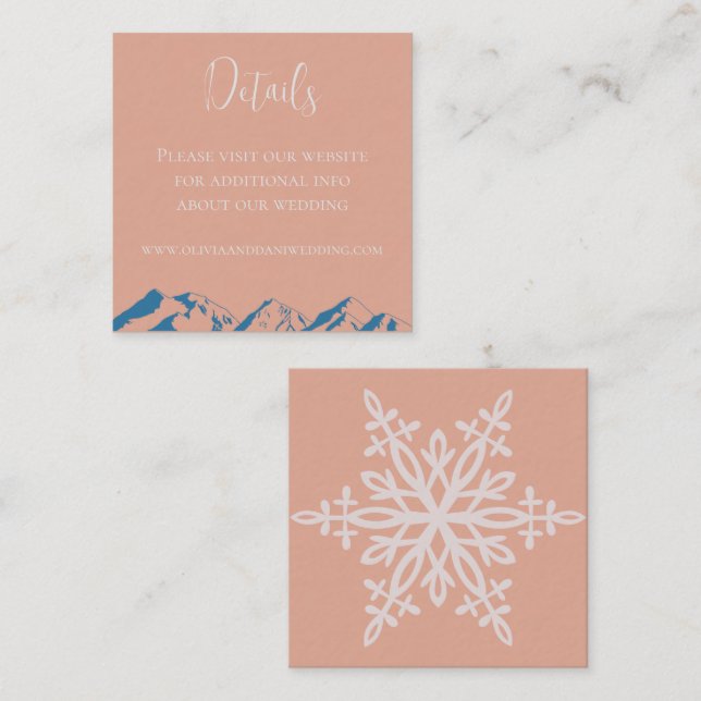Tarjeta de detalles del Boda de las flores de invi (Anverso / Reverso)