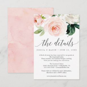 Tarjeta de detalles del Boda de los audífonos de r