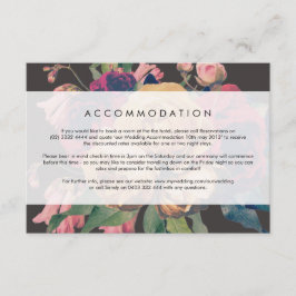 Tarjeta de detalles del Boda de Rosa botánico oscu