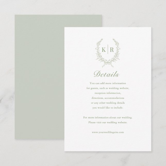 Tarjeta de detalles del Boda del Escudo botánico d (Anverso / Reverso)