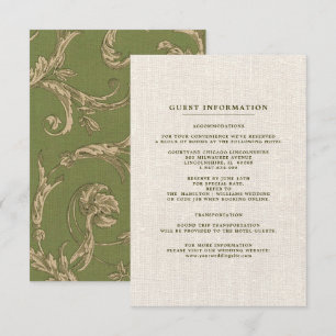 Tarjeta de detalles del Boda del patrón de cosecha