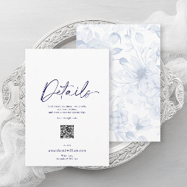 Tarjeta de detalles del Boda Dusty Blue Floral