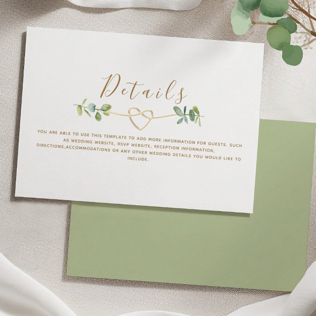 Tarjeta de detalles del Boda Eucalyptus Neutral Gr (Subido por el creador)
