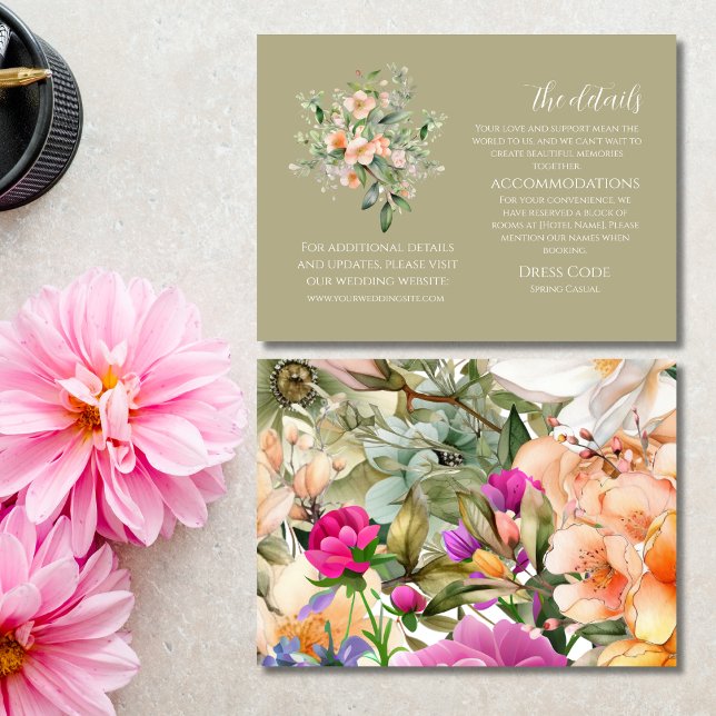 Tarjeta de detalles del Boda floral Sage Green Spr (Subido por el creador)