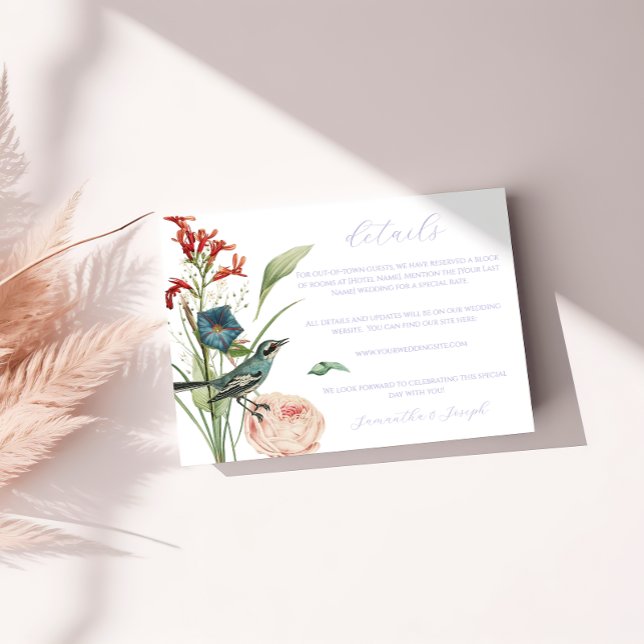 Tarjeta de detalles del Boda floral verde sabio (Subido por el creador)