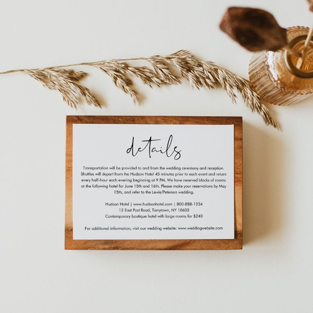 Tarjeta de detalles del Boda Minimalista STELLA, 3 (Subido por el creador)