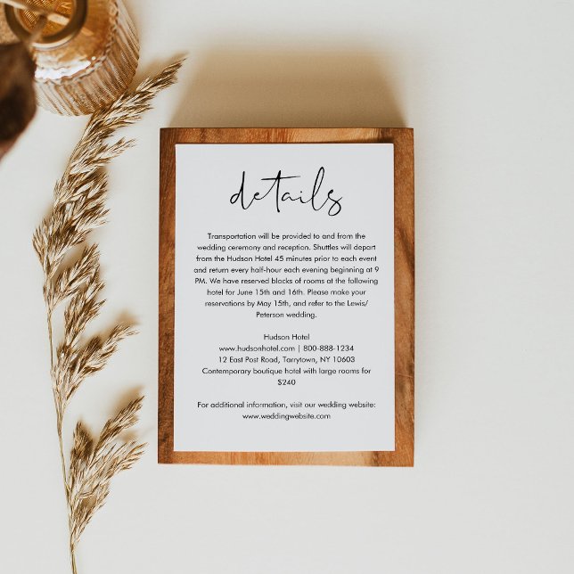 Tarjeta de detalles del Boda Minimalista STELLA, 3 (Subido por el creador)