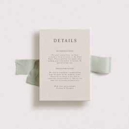 Tarjeta de detalles del Boda Parker Portait