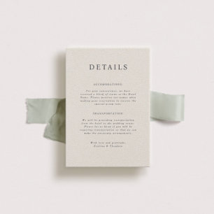 Tarjeta de detalles del Boda Parker Portait