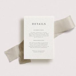 Tarjeta de detalles del Boda Parker Portait