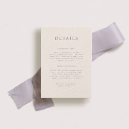 Tarjeta de detalles del Boda Parker Portait