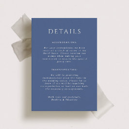 Tarjeta de detalles del Boda Portait de Kingston