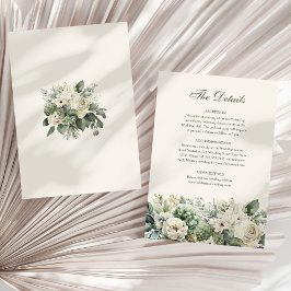 Tarjeta de detalles del Boda Sage Green & Ivory Fl