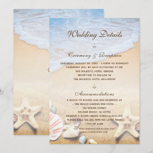 Tarjeta de detalles del Boda Tropical Beach Starfi