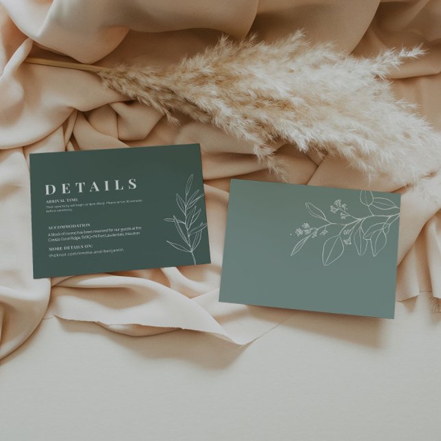 Tarjeta de detalles del Boda verde azulado oscuro  (Subido por el creador)