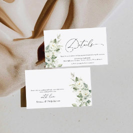Tarjeta de detalles del Boda verde Dusty Sage