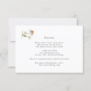 Tarjeta de detalles del Boda Wildflower Boho